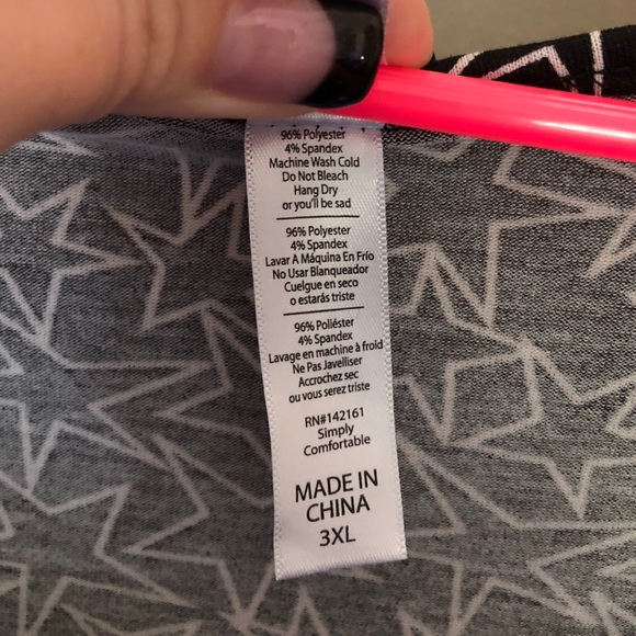 Lularoe 3XL Stars Classic - Picture 3 of 3